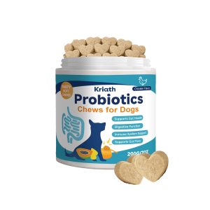 Kriath Dog Probiotic Chew Tablets Gentle Formula for Digestive Health, Gut Balance and Immune Support