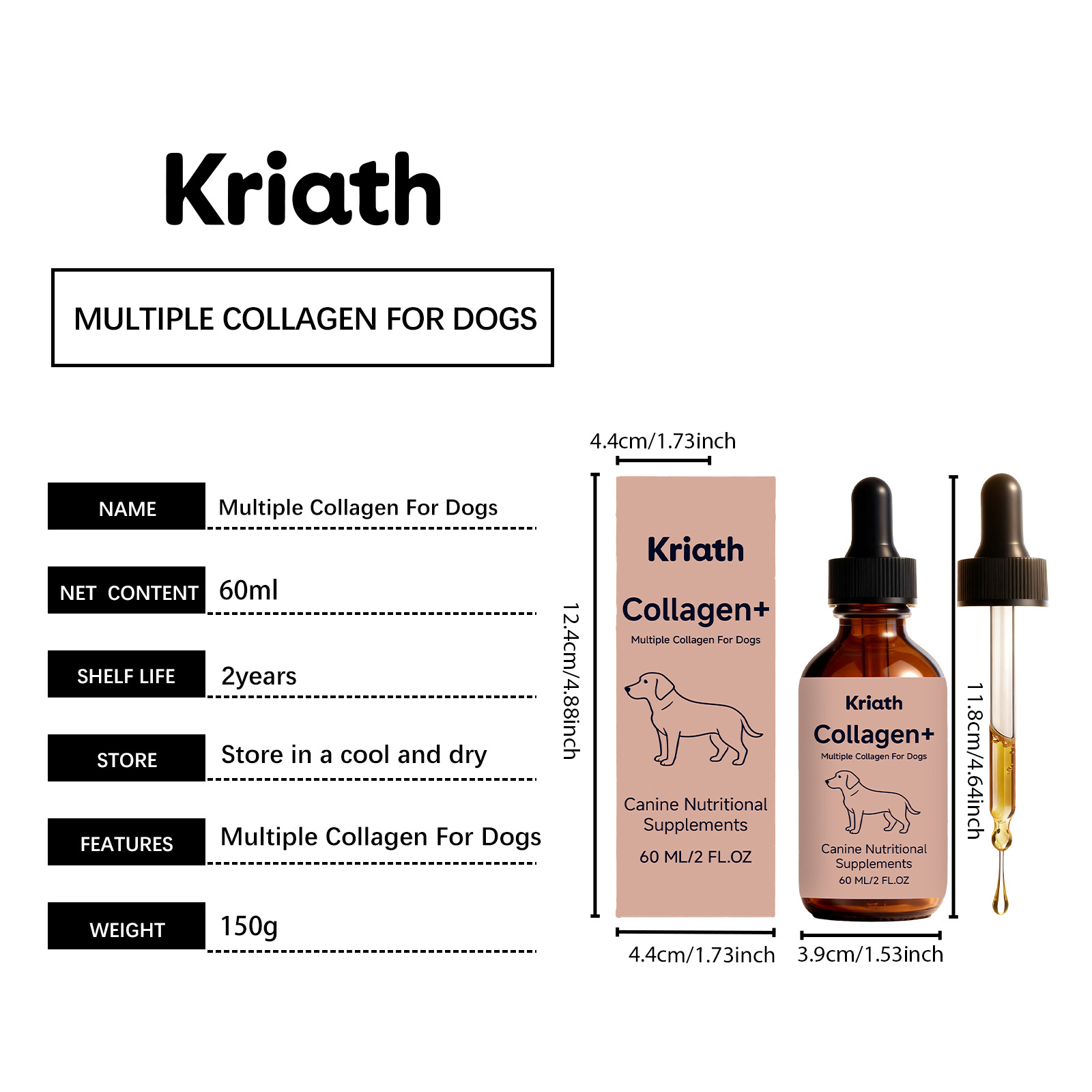 Kriath Pet Care Formula 120ml Daily Care Support - Image 4