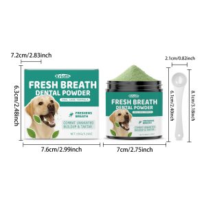Kriath Dental Cleaning Powder 120ml Fresh Breath and Dental Care Daily Dental Care for Dogs and Cats - SKU00000171