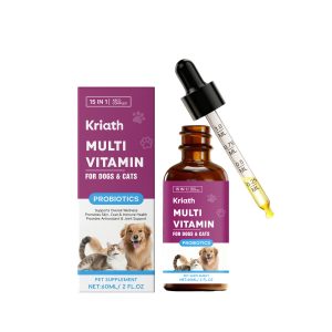 Kriath Multivitamin Probiotics Drops 60ml Antioxidant and Joint Support for Dogs and Cats - SKU00001684