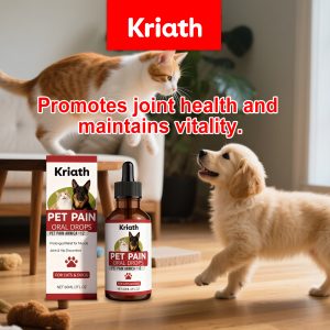 Kriath Pet Pain Oral Drops 60ml Joint and Hip Comfort Support for Dogs and Cats - SKU00000195