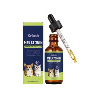 Kriath Melatonin Drops 60ml Sleep Quality and Stress Relief Support for Dogs and Cats - SKU00001218