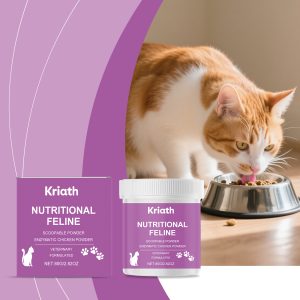 Kriath Feline Nutritional Scoopable Powder 80g Digestive Enzyme Support for Cats - SKU00038424