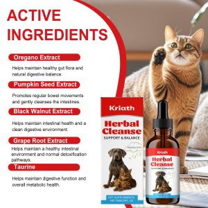 CKCU Herbal Cleanse Drops 60ml Digestive Balance and Detox Support for Dogs and Cats - SKU00039530