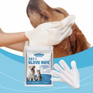 Yegbong Pet Cleaning Gloves 60pcs No-Rinse Odor Removal Wipes for Dogs and Cats - SKU00030946