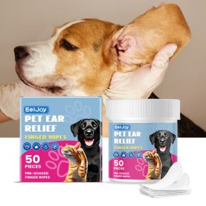 EelJoy Ear Finger Wipes 60pcs Wax and Odor Cleaning Support for Dogs and Cats - SKU00031251