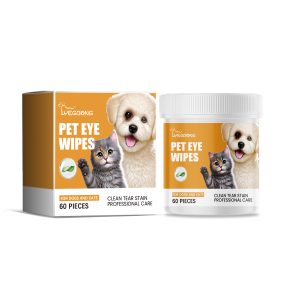 Yegbong Eye Wipes 60pcs Tear Stain Removal Support for Dogs and Cats - SKU00016837