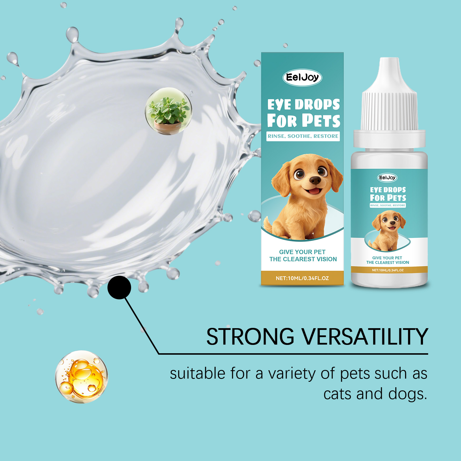 EelJoy Tear Stain Remover 120ml Tear Stain and Eye Comfort Daily Eye Care for Dogs and Cats - SKU00000953 - Image 3