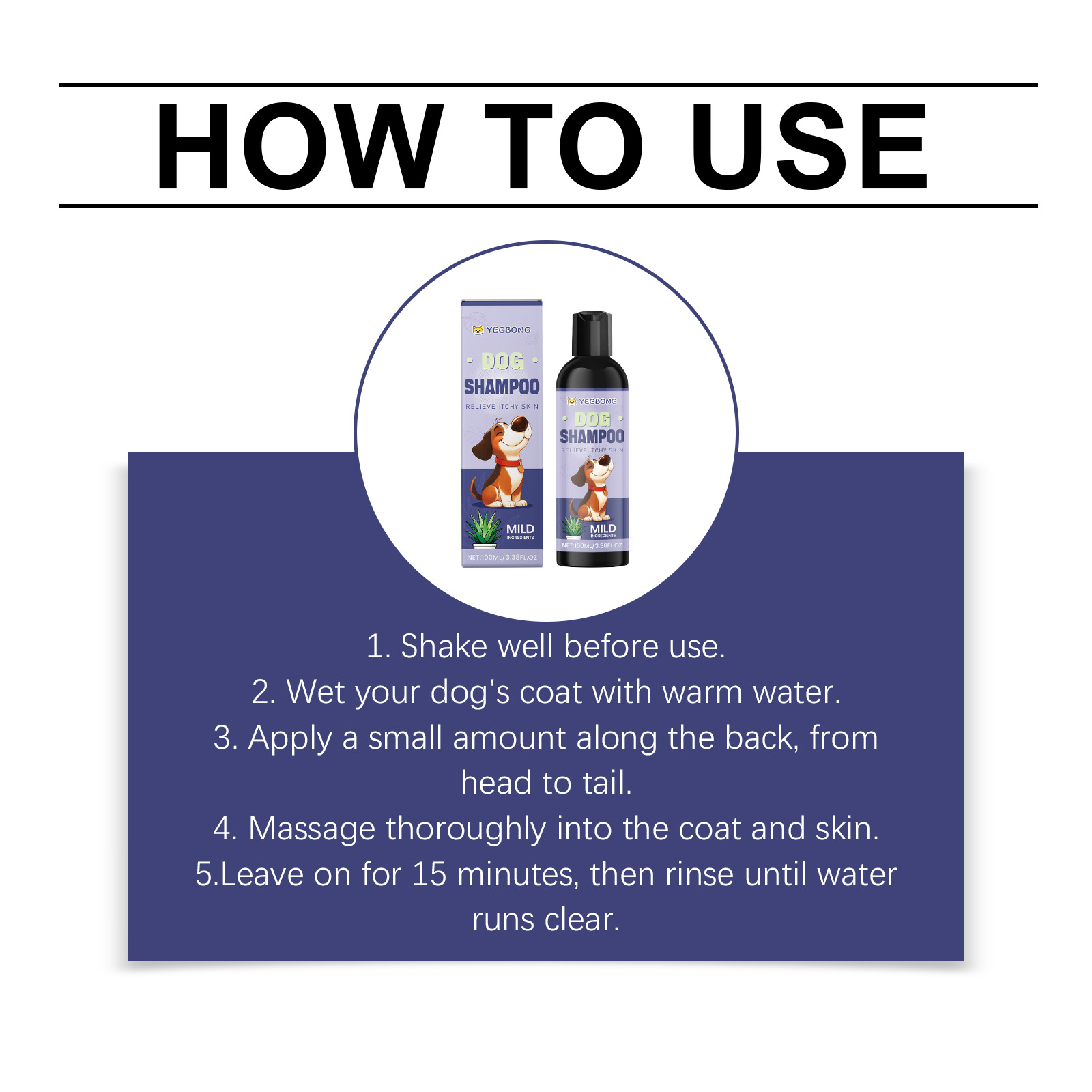 Yegbong Pet Shampoo 120ml Targeted Pet Care Support Daily Pet Care for Dogs and Cats - SKU00002085 - Image 5