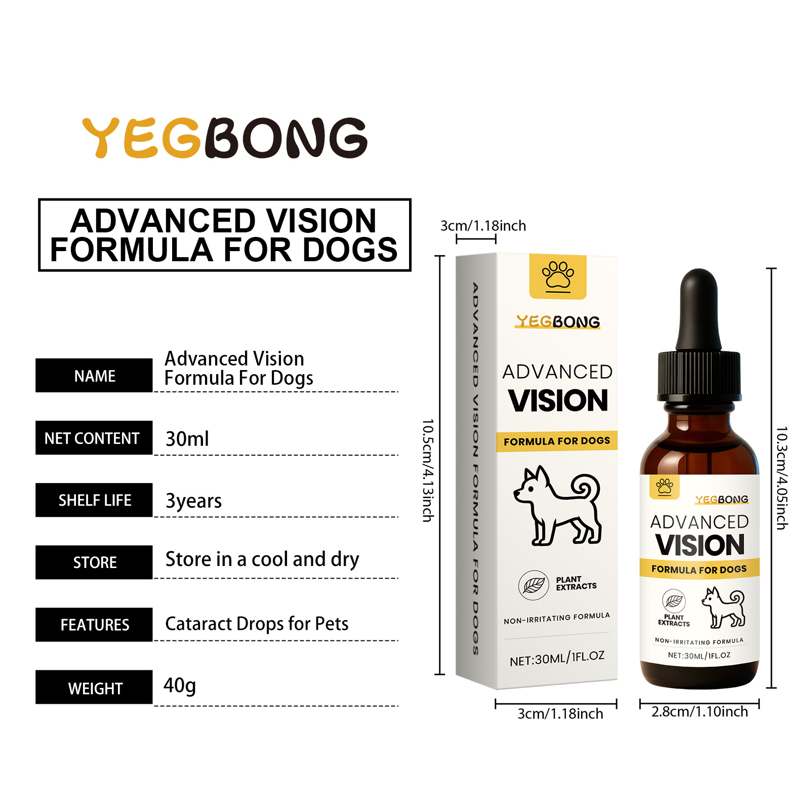 Yegbong No-Rinse Cleaning Spray 120ml Targeted Pet Care Support Daily Pet Care for Dogs and Cats - SKU00007583