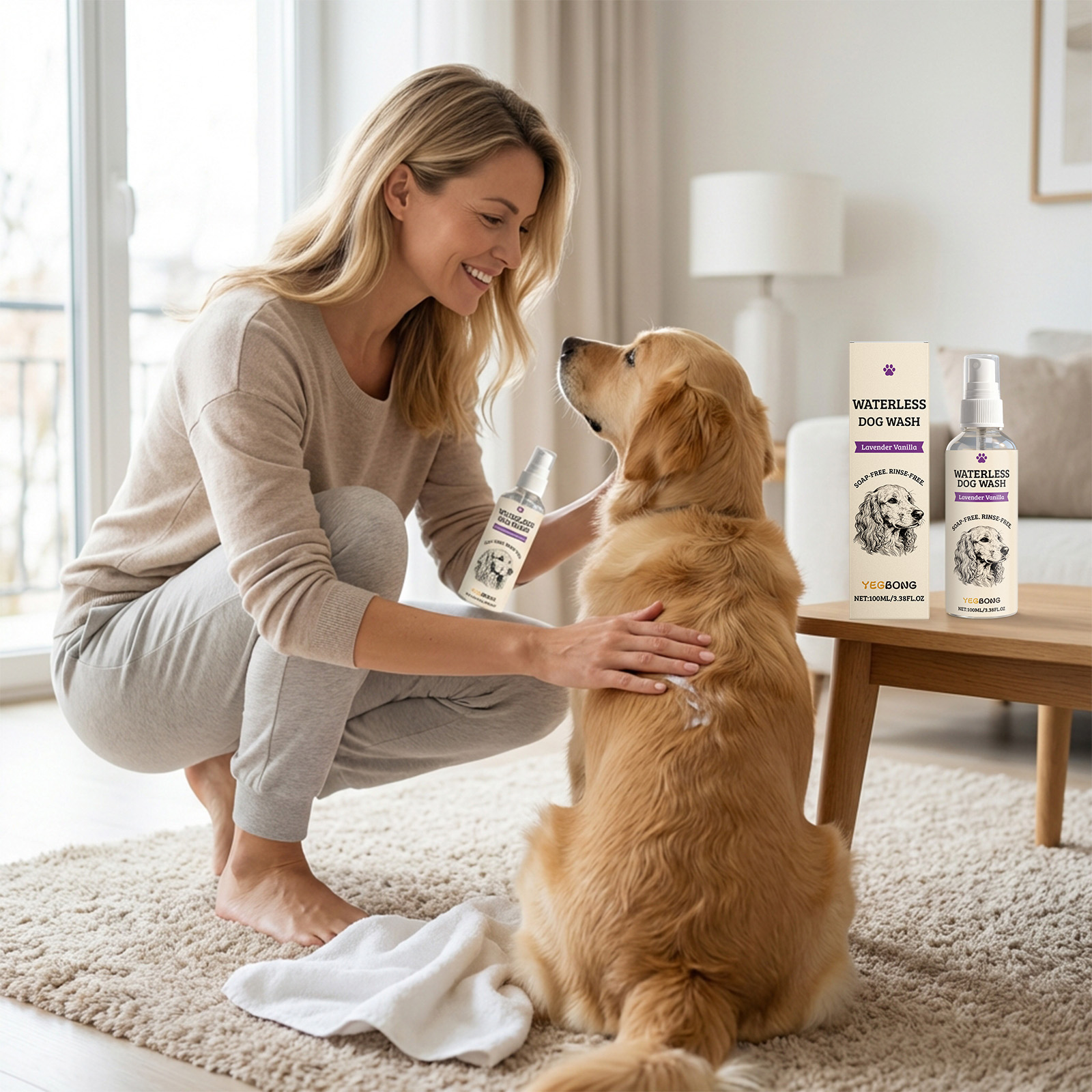 Yegbong No-Rinse Cleaning Spray 120ml Quick Coat Cleaning Support for Dogs and Cats - SKU00014672 - Image 2
