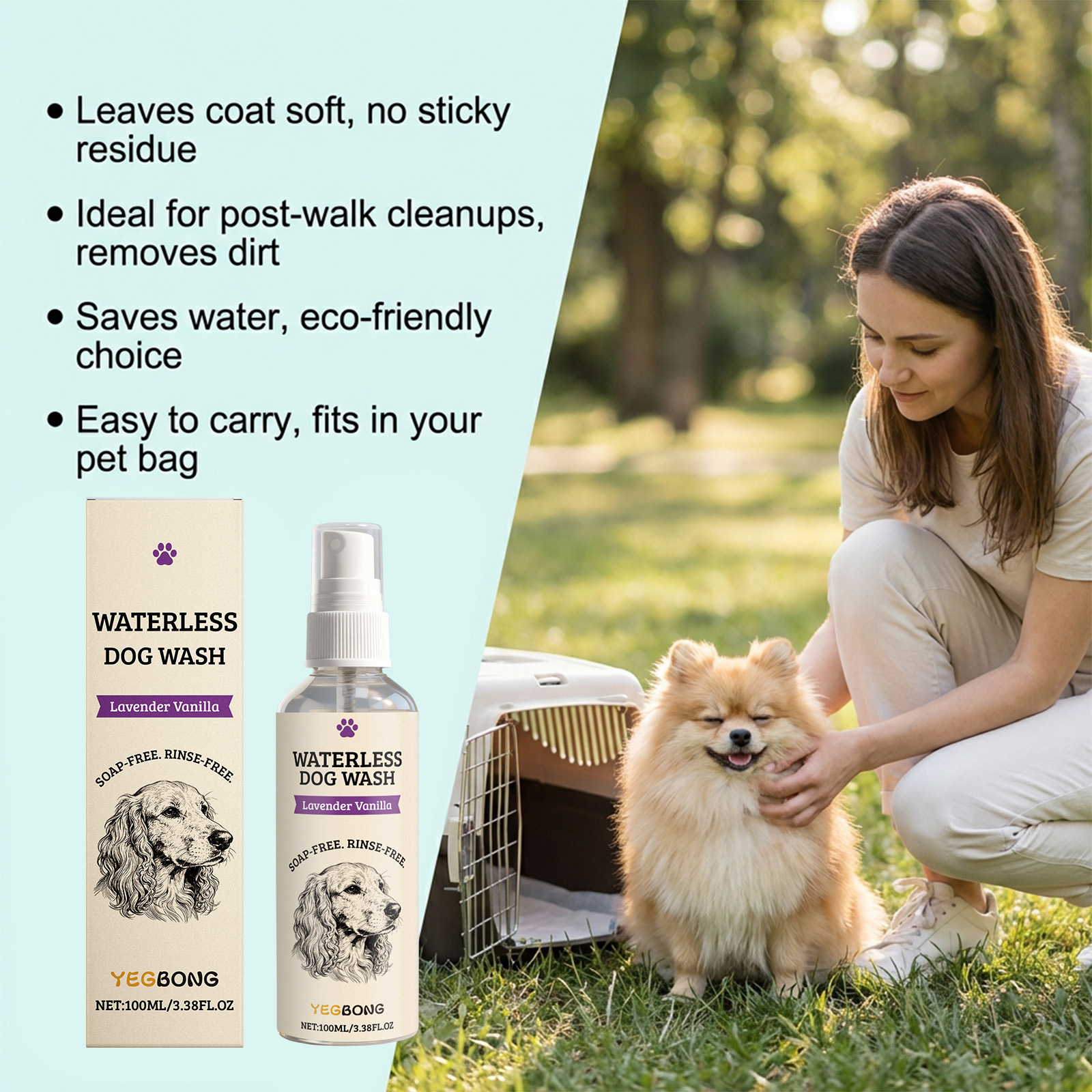 Yegbong No-Rinse Cleaning Spray 120ml Quick Coat Cleaning Support for Dogs and Cats - SKU00014672 - Image 5