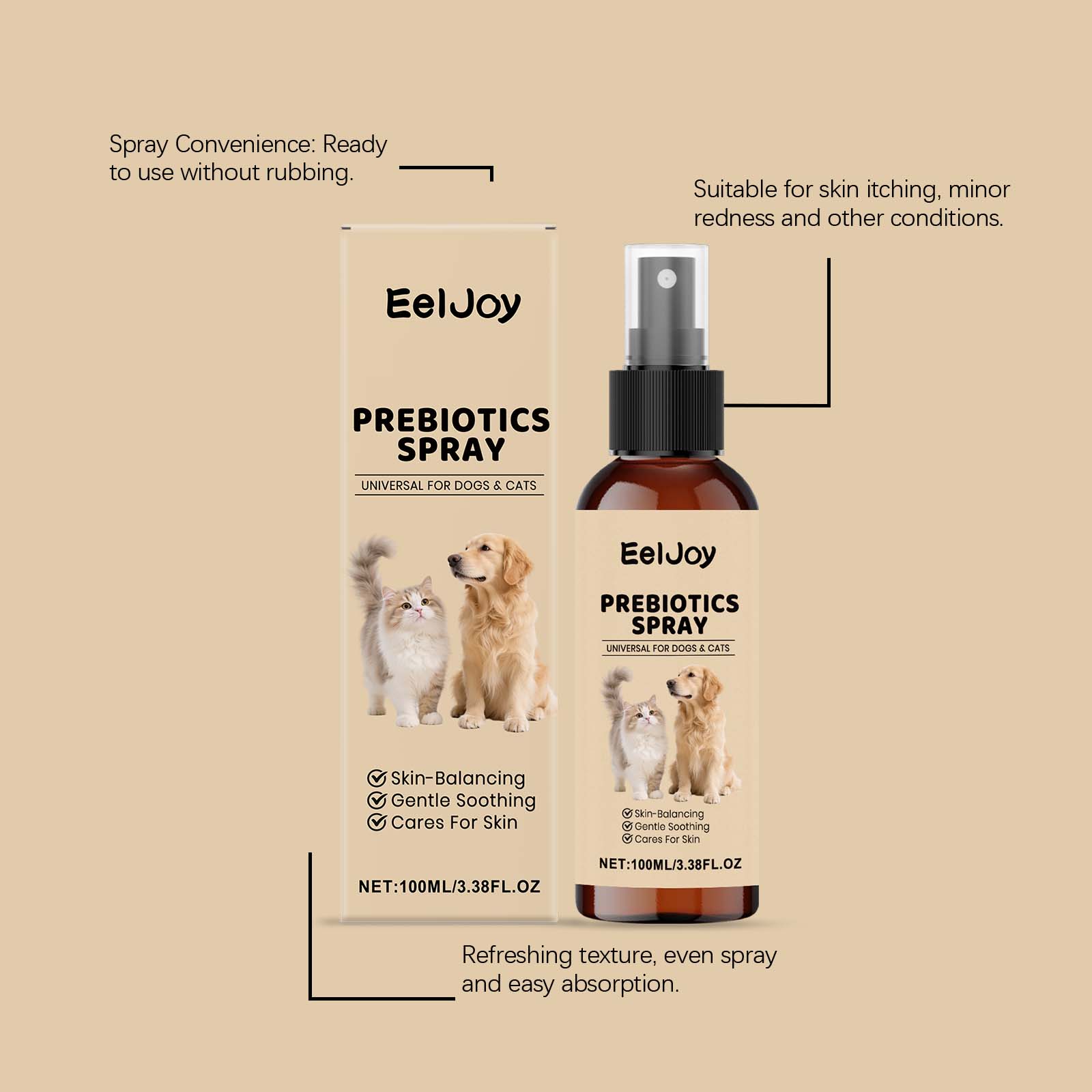 EelJoy Pet Skin Spray 100ml Itch and Scrape Relief Sensitive Skin Care for Dogs and Cats - SKU00015359 - Image 5