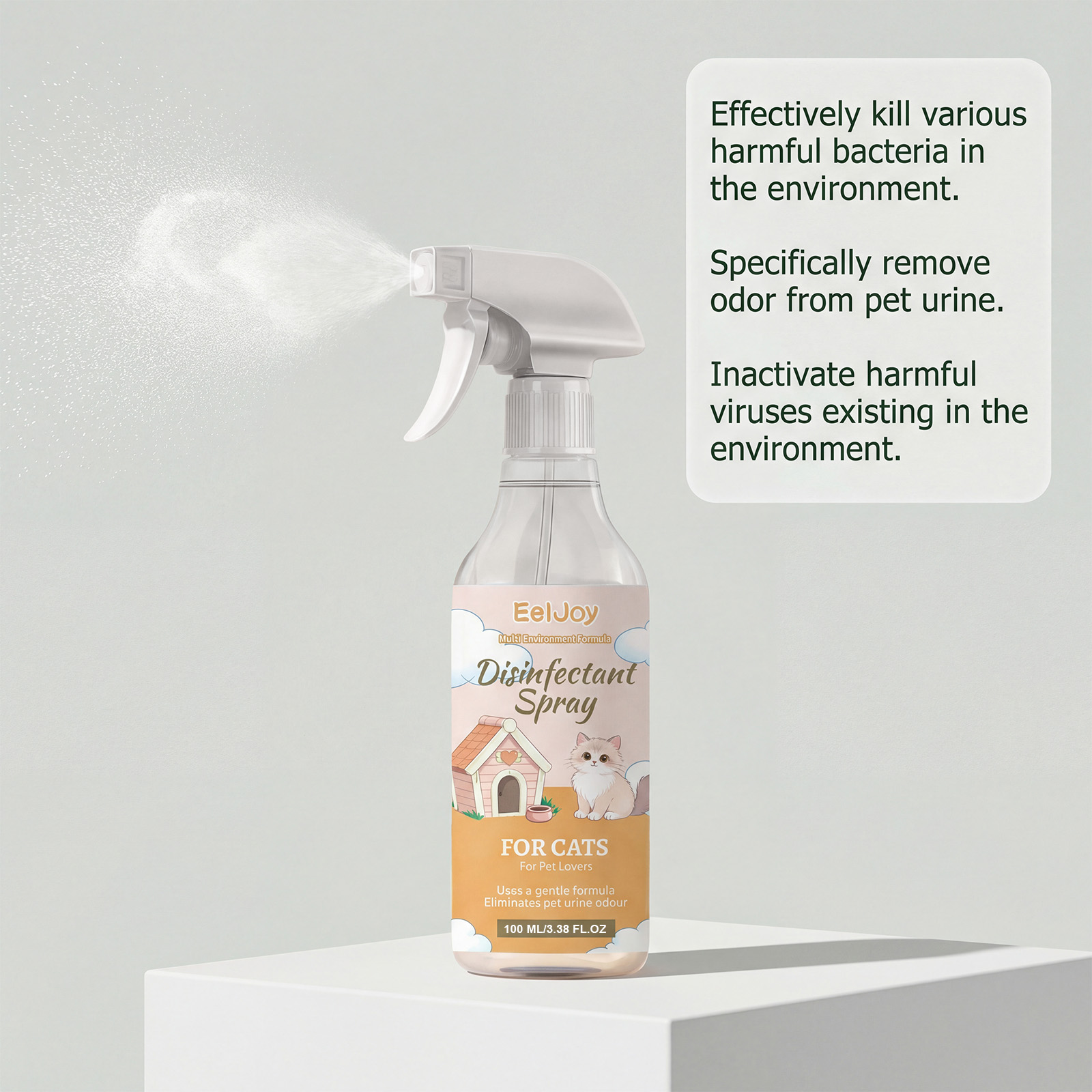EelJoy No-Rinse Cleaning Spray 120ml Targeted Pet Care Support Daily Pet Care for Dogs and Cats - SKU00022003 - Image 5