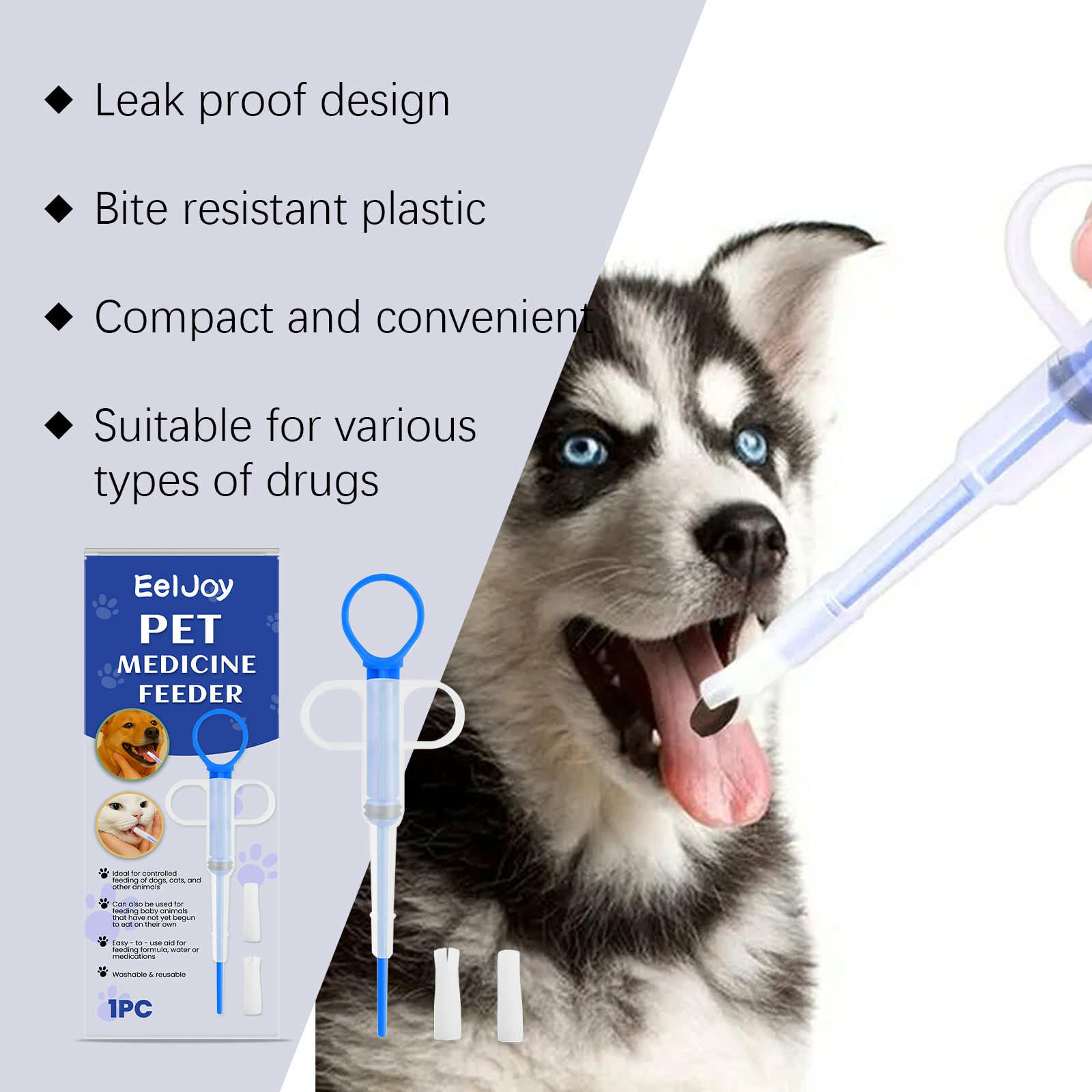 CKCU Pet Pill Feeder Syringe 120ml Leakproof Medication Feeding Safe Feeding Tool for Dogs and Cats - SKU00034339 - Image 2