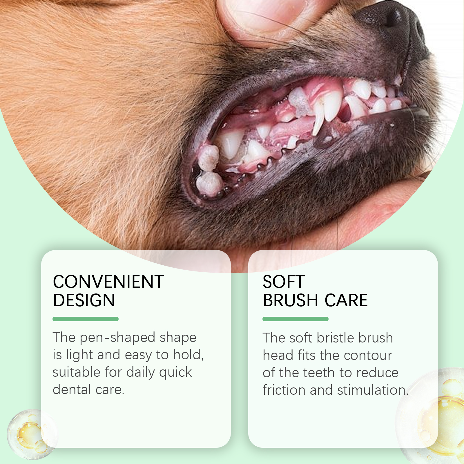 CKCU Pet Grooming Brush 1pcs Loose Hair and Massage Care Grooming Brush for Dogs and Cats - SKU00035014 - Image 2