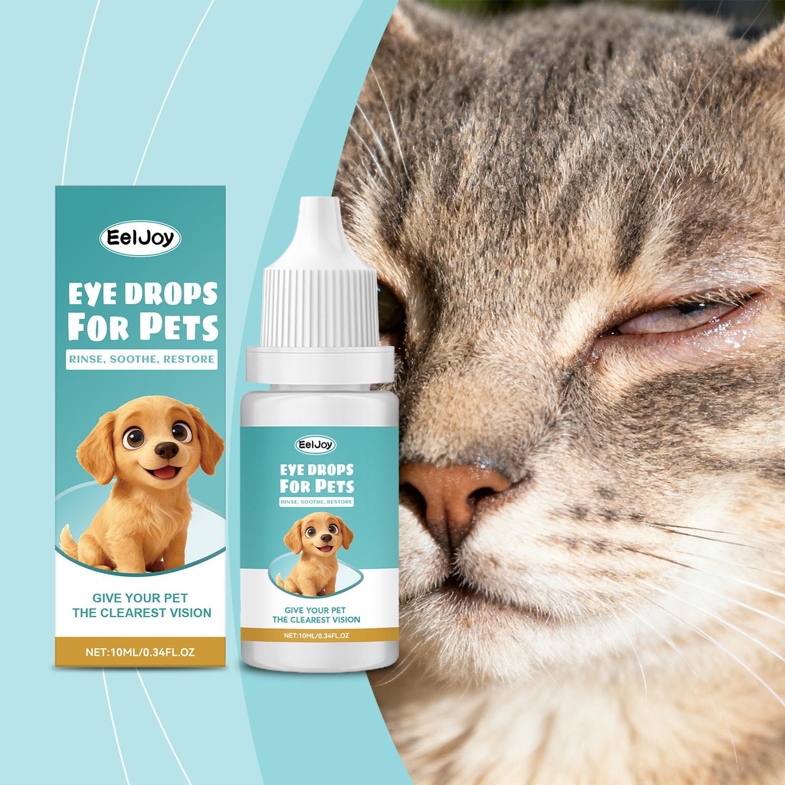 EelJoy Tear Stain Remover 120ml Tear Stain and Eye Comfort Daily Eye Care for Dogs and Cats - SKU00000953 - Image 5