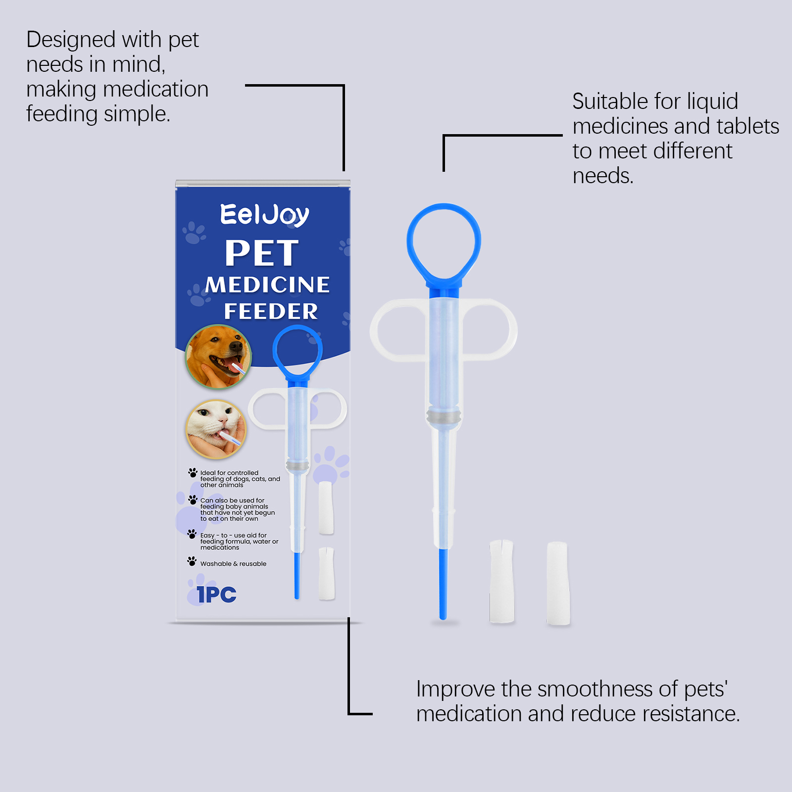CKCU Pet Pill Feeder Syringe 120ml Leakproof Medication Feeding Safe Feeding Tool for Dogs and Cats - SKU00034339 - Image 3