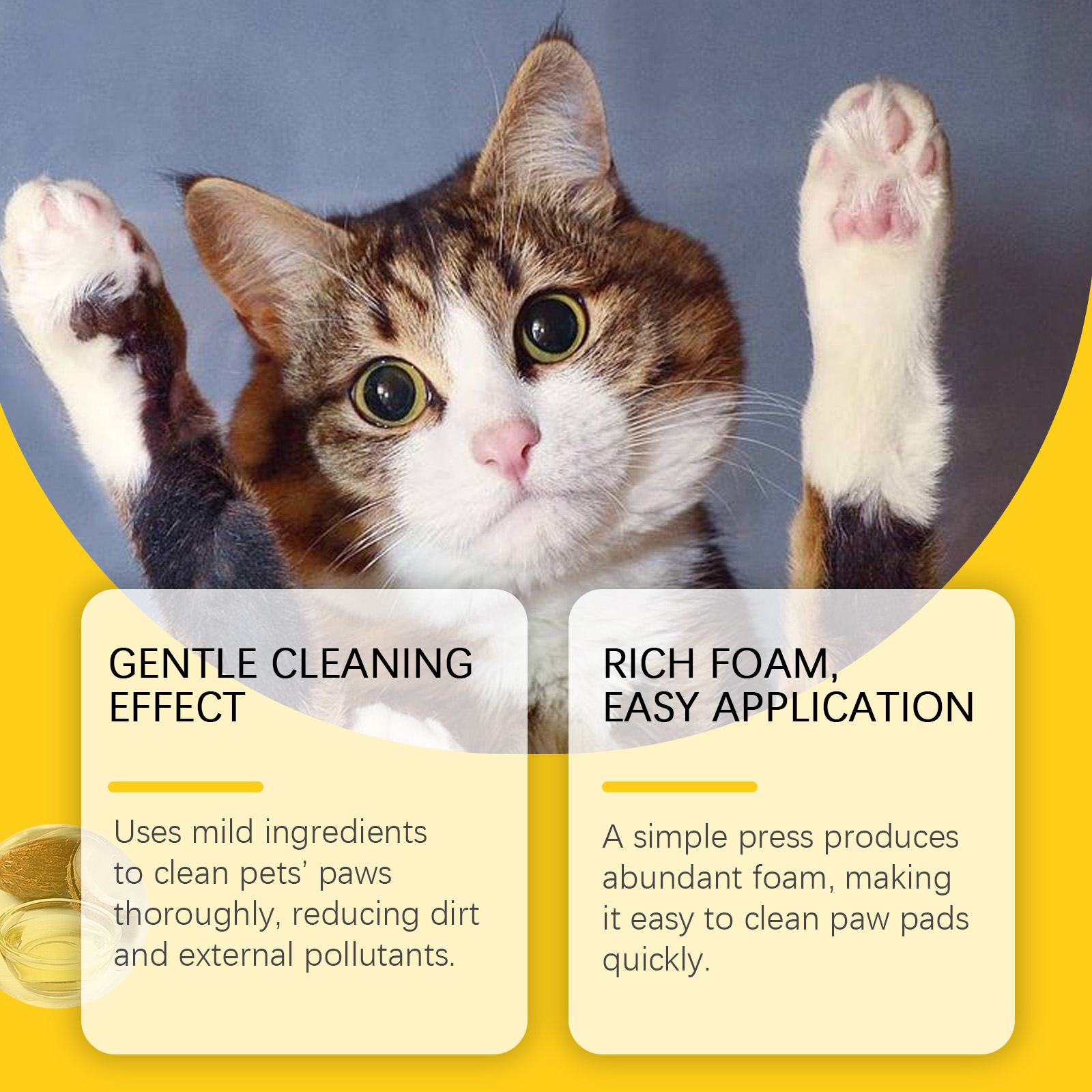 Yegbong Paw Foam Cleanser 120ml Moisturizing Paw Hygiene Support for Dogs and Cats - SKU00019028 - Image 3