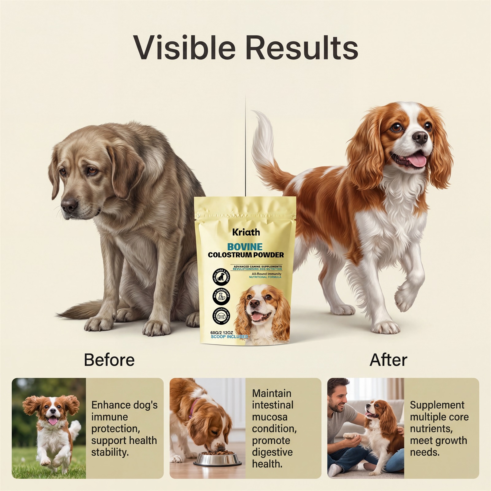 Kriath Pet Health Supplement 120ml Daily Wellness Support Daily Pet Care for Dogs and Cats - SKU00026564 - Image 3