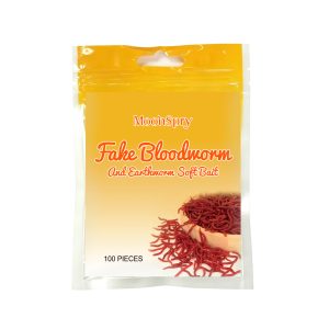 MoonSpry Artificial Blood Worm Soft Bait - Durable Fishing Lure