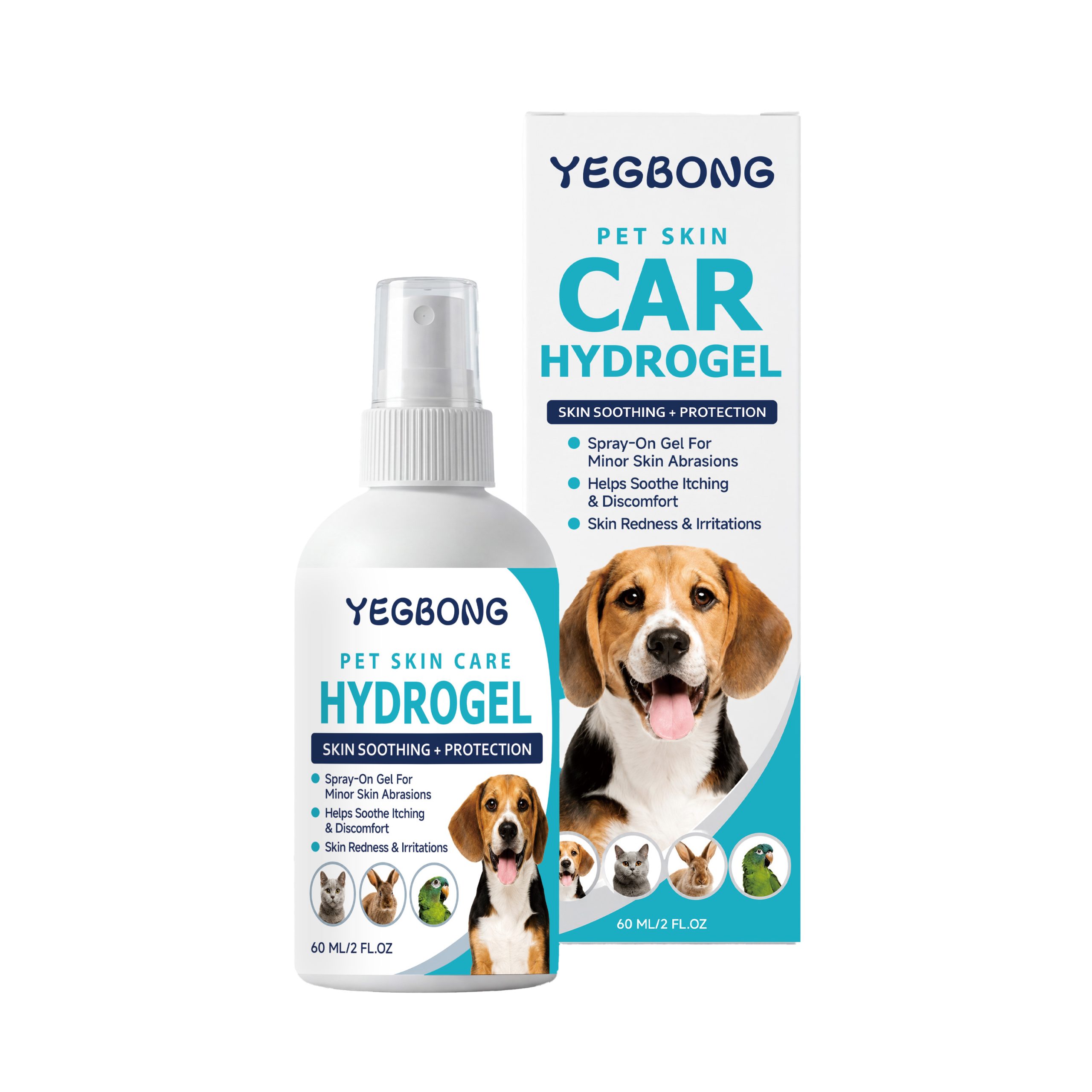 Yegbong Pet Antibacterial Hydrogel - Gentle Skin Protection for Cats & Dogs