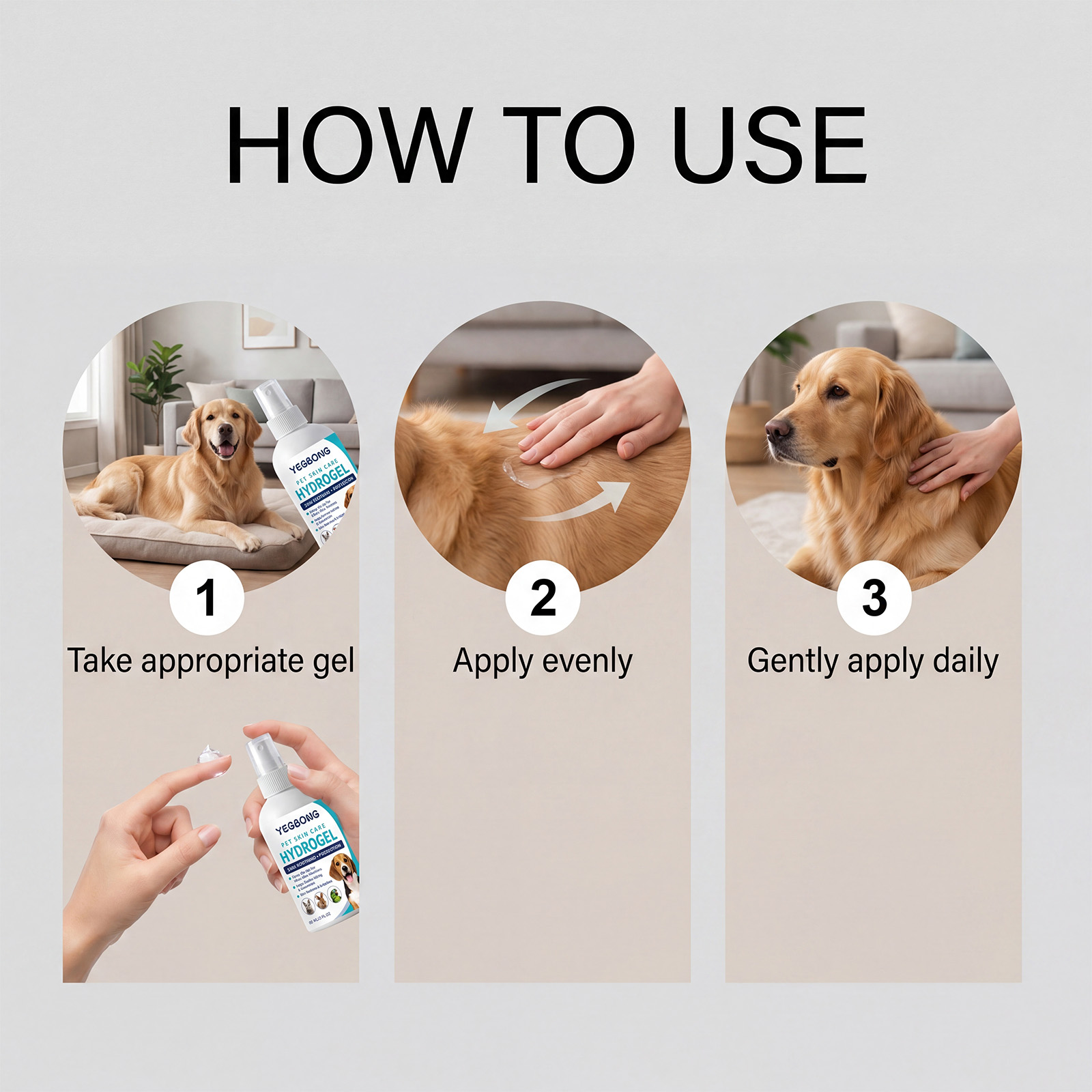 Yegbong Pet Antibacterial Hydrogel - Gentle Skin Protection for Cats & Dogs - Image 6