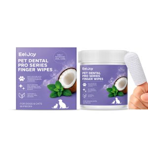 EelJoy Pet Dental Finger Wipe Wipes - Convenient One-Time Use for Teeth & Ears