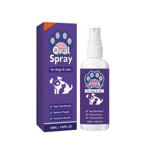 AMZ Pet Oral Care Spray - Fresh Breath & Dental Hygiene for Dogs & Cats